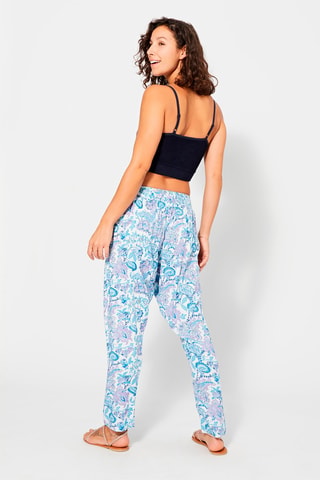 Pantaloni alla turca - Bianco e blu