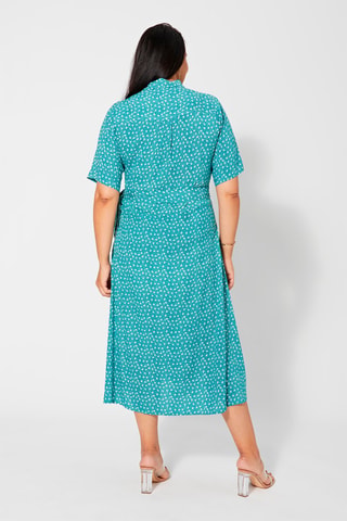 Abito a camicia - Bianco e verde