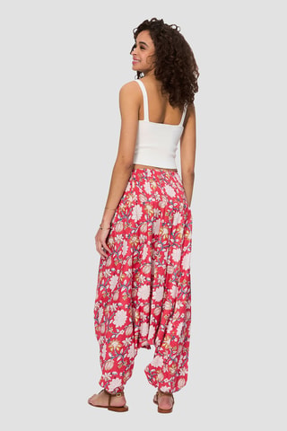 Pantaloni alla turca 2 in 1 - Beige, rosso e rosa