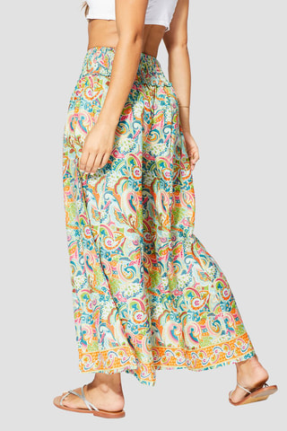 Pantaloni - Verde, arancione e rosa