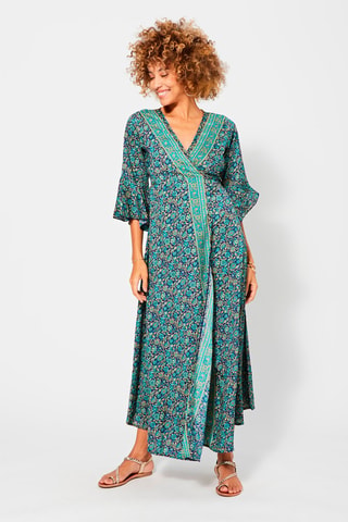 Abito a portafoglio - Beige e blu