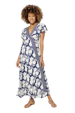 Abito a portafoglio - Navy e bianco