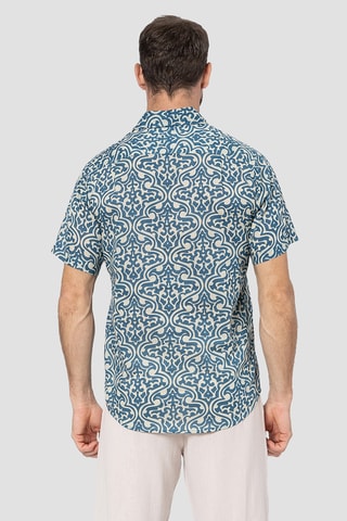 Camicia regular - Blu e bianco