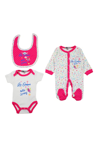 Conjunto de 3 piezas - Lee Cooper - Blanco y rosa