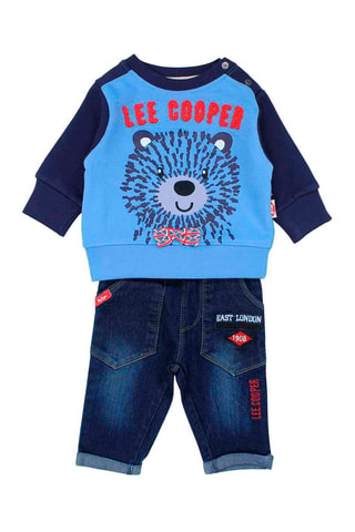 Sudadera y vaquero - Lee Cooper - Azul marino