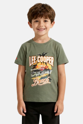 Camiseta - Lee Cooper - Caqui