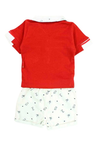 Polo y short - Lee Cooper - Blanco y rojo