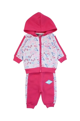 Sudadera con capucha y pantalón de chándal - Lee Cooper - Rosa y gris