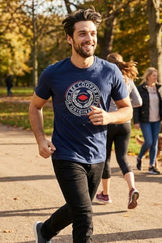 T-shirt - Lee Cooper - Marineblauw