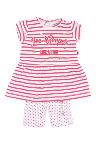 Vestido y pantalón - Lee Cooper - Blanco y rosa