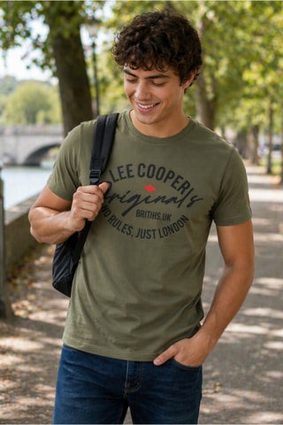 Camiseta - Lee Cooper - Caqui