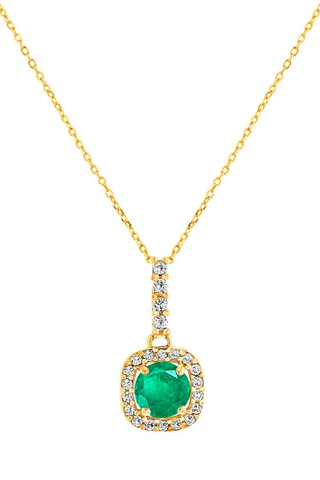 Ketting - Geelgoud, Topazen & Smaragden