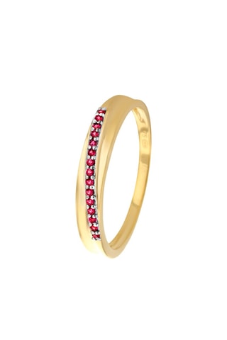Anillo - Oro amarillo y rubí
