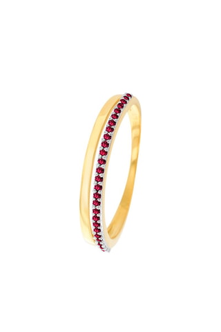 Anillo - Oro amarillo y rubí