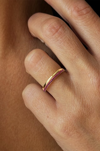 Anillo - Oro amarillo y rubí