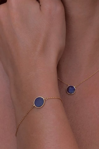 Armband - Geelgoud en Onyx