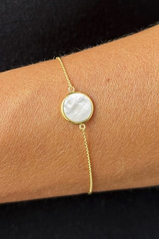 Armband - Geelgoud en Parelmoer