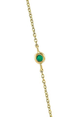 Armband - Geelgoud en Smaragd