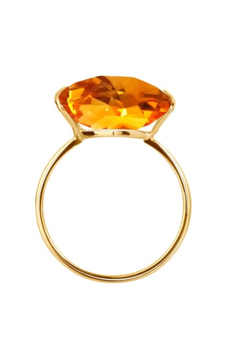 Anillo - Oro amarillo y citrino