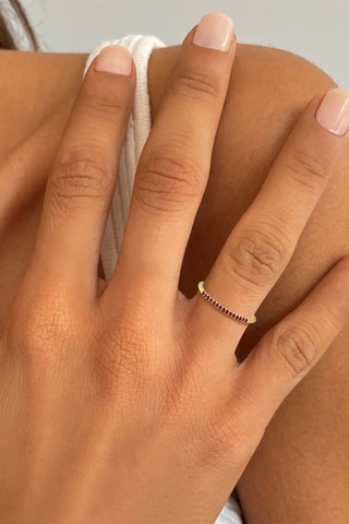 Ring - Geelgoud en Robijnen