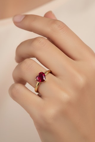 Ring - Zilver en Robijn