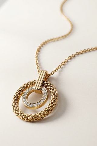 Ketting - Geelgoud en topazen