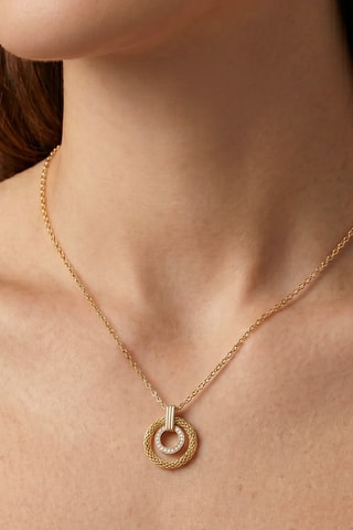 Ketting - Geelgoud en topazen