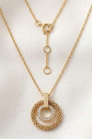 Ketting - Geelgoud en topazen