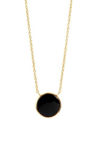 Ketting Geelgoud en Onyx