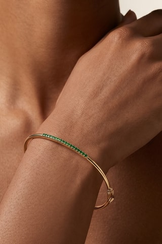Armband - Geelgoud en Smaragd