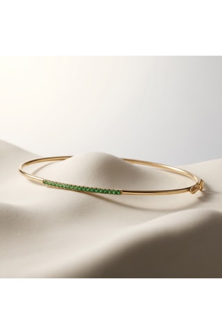 Armband - Geelgoud en Smaragd