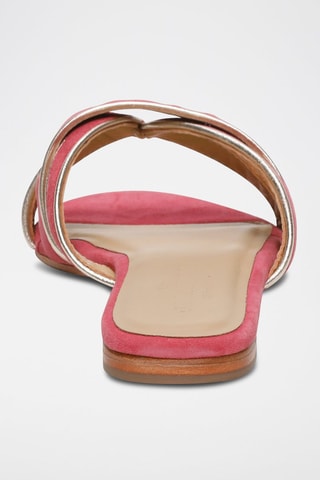 Mules em nobuck Myrtice - Rosa e dourado