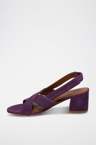 Sandálias de salto em nobuck Isi - Violeta