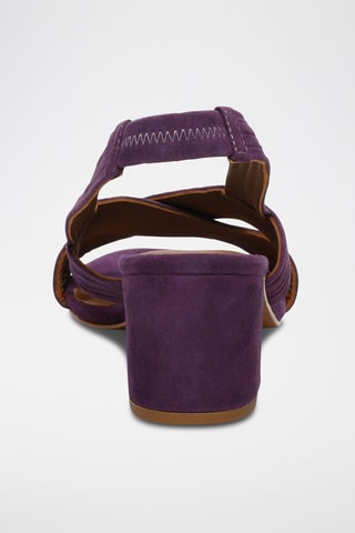 Sandálias de salto em nobuck Isi - Violeta