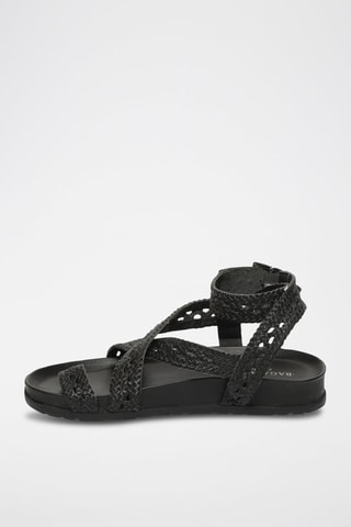 Sandálias em couro de cabra Verano - Preto