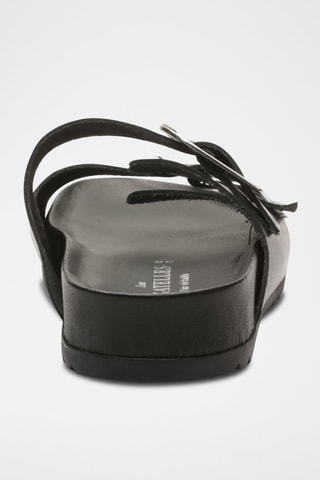 Mules em couro Aishani - Preto