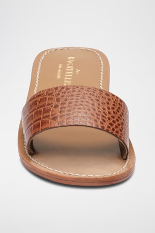 Mules York em couro de cabra - Camel