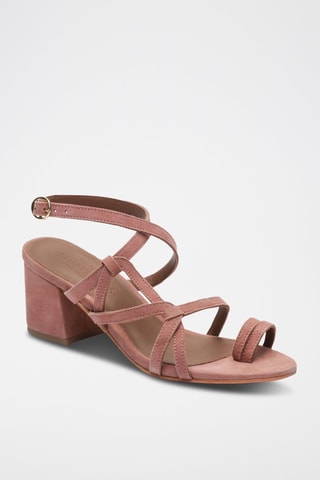 Sandálias de salto em nobuck Malini - Dourado-rosa
