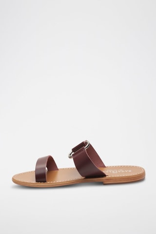 Mules em couro Sthenele - Bordô