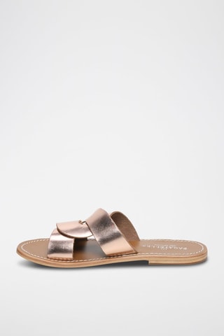 Mules em couro Aditri - Dourado-rosa