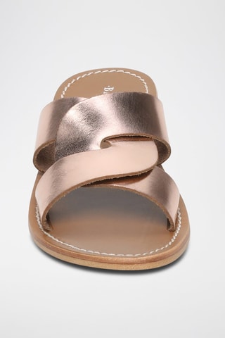 Mules em couro Aditri - Dourado-rosa