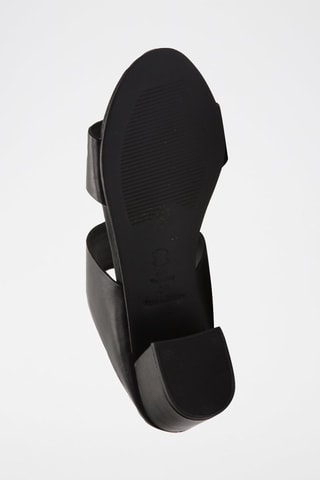 Mules de salto em couro nappa Gina - Preto