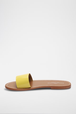 Mules envernizadas em couro York - Amarelo