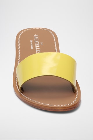 Mules envernizadas em couro York - Amarelo