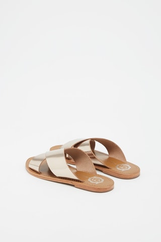 Mules em couro Lima - Dourado