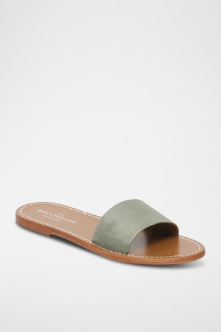 Mules em couro York - Caqui
