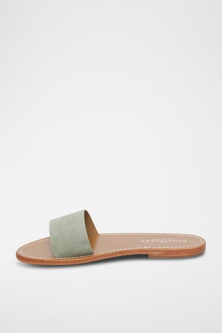 Mules em couro York - Caqui