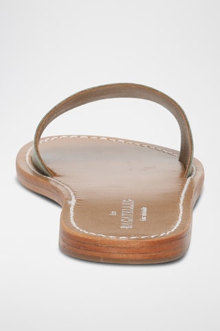 Mules em couro York - Caqui