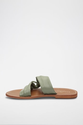 Mules em couro Chicory - Verde e castanho