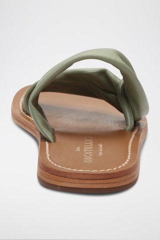 Mules em couro Chicory - Verde e castanho